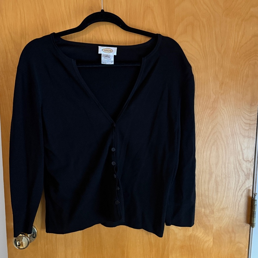 Talbots Classic Black Tank Top & matching cardigan